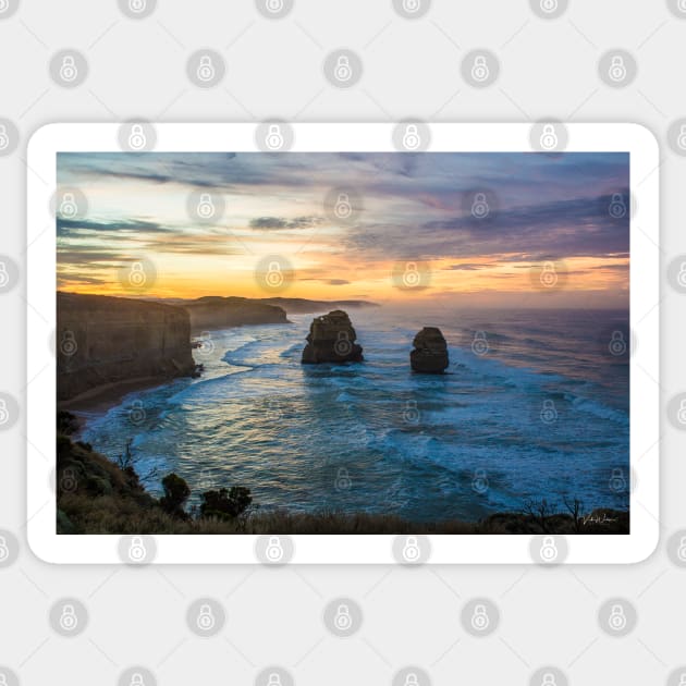 Gog and Magog from the 12 Apostles, Port Campbell National Park, Victoria, Australia. Sticker by VickiWalsh